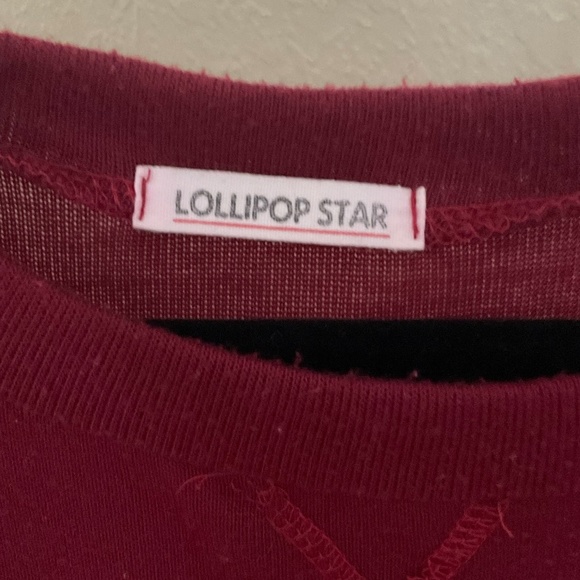 Lollipop Star Maroon Sweater Dress - Picture 4 of 5